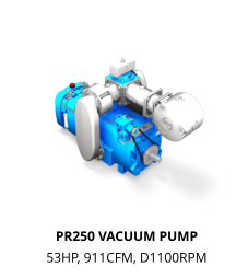 PR250 VACUUM PUMP 53HP, 911CFM, D1100RPM
