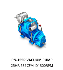 PN-155R VACUUM PUMP 25HP, 536CFM, D1300RPM