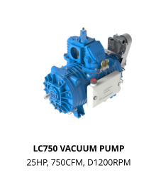 LC750 VACUUM PUMP 25HP, 750CFM, D1200RPM