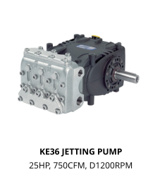 KE36 JETTING PUMP 25HP, 750CFM, D1200RPM