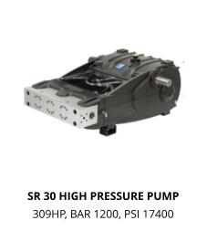 SR 30 HIGH PRESSURE PUMP 309HP, BAR 1200, PSI 17400