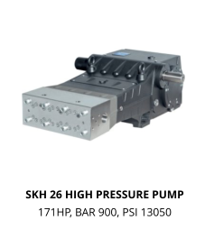 SKH 26 HIGH PRESSURE PUMP 171HP, BAR 900, PSI 13050