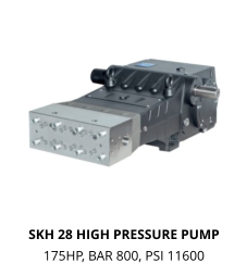 SKH 28 HIGH PRESSURE PUMP 175HP, BAR 800, PSI 11600
