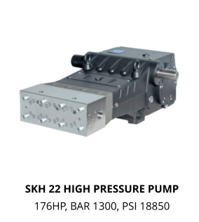 SKH 22 HIGH PRESSURE PUMP 176HP, BAR 1300, PSI 18850