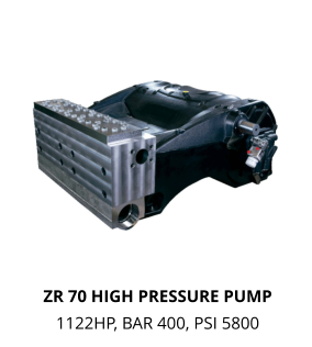ZR 70 HIGH PRESSURE PUMP   1122HP, BAR 400, PSI 5800